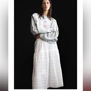 Gap x Dôen White Midi Skirt Medium nwt